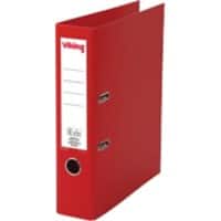 Viking Breed Classeur A4 75 mm Rood 2 Ringen Karton, PP (Polypropeen) Mat Staand