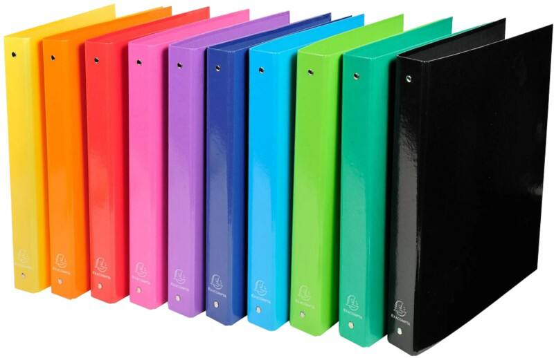 Exacompta Iderama 30 mm Ringband PP (Polypropeen) A4 4 Ringen Kleurenassortiment 10 Stuks