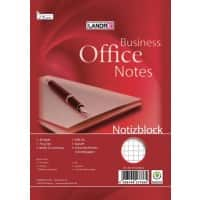 Bloc-notes LANDRÉ Office A5 Quadrillé Reliure en spirale Carte Blanc  80 Pages 40 Feuilles