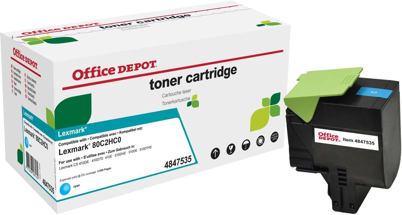 Toner Office Depot Lexmark 802HC Cyan