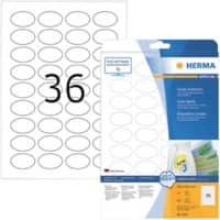 Étiquettes repositionnables HERMA 4380 Blanc, Ovales 900 Étiquettes par paquet 4380