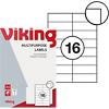 Étiquettes multifonctions Viking Autocollantes 105 x 37mm Blanc 100 Feuilles de 16 Étiquettes