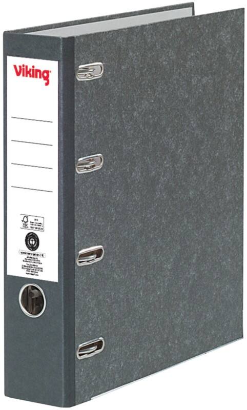 Classeur double Viking Large A4 75 mm Noir 4 Anneaux Carton Portrait