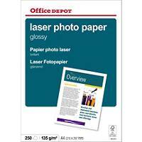 Office Depot Laser fotopapier A4 Glanzend 135 gram Wit 250 vellen