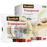 Scotch tape Crystal Clear 550 transparant 19 mm (B) x 66 m (L) 8 rollen