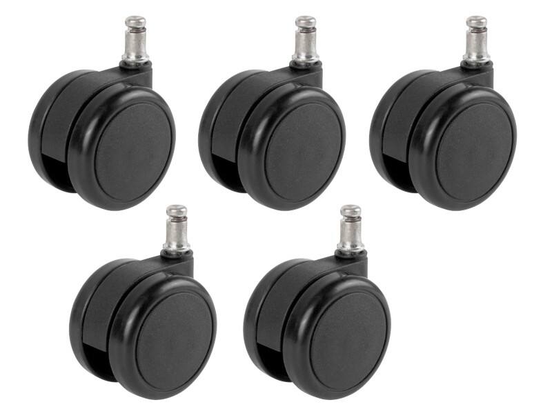 Viking Realspace Zwenkwielen voor harde vloeren Zwart 4877298 60 x 60 x 60 mm 5 Stuks