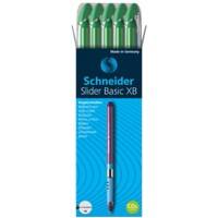 Stylo roller Schneider Slider Basic XB Vert 1,4 mm Extra large Bille 10 Unités