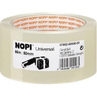 Nopi Verpakkingstape Universal 50 mm x 66 m Transparant