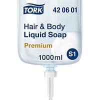Savon pour les mains Tork Liquide S1 Premium Frais Bleu clair 420601 1 L