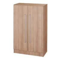 Armoire Hammerbacher Matrix Aggloméré recouvert de résine de mélamine 2 étagères Décor noyer 800 x 420 x 1270 mm