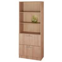 Hammerbacher Matrix Gemelamineerde spaanplaat Kast 2 Planken 800 x 420 x 2.004 mm Bruin Walnoot