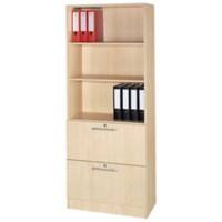 Armoire de classement Hammerbacher Matrix Aggloméré, Résine de mélamine 2 Étagères 800 x 420 x 2004 mm Brun Érable