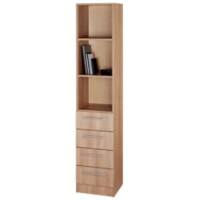 Armoire Hammerbacher Matrix Aggloméré recouvert de résine de mélamine 2 étagères Décor noyer 406 x 420 x 2004 mm