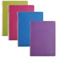 Cahier à spirales Clairefontaine Linicolor A4 Assortiment Couverture poly Quadrillé 5 mm 90 feuilles