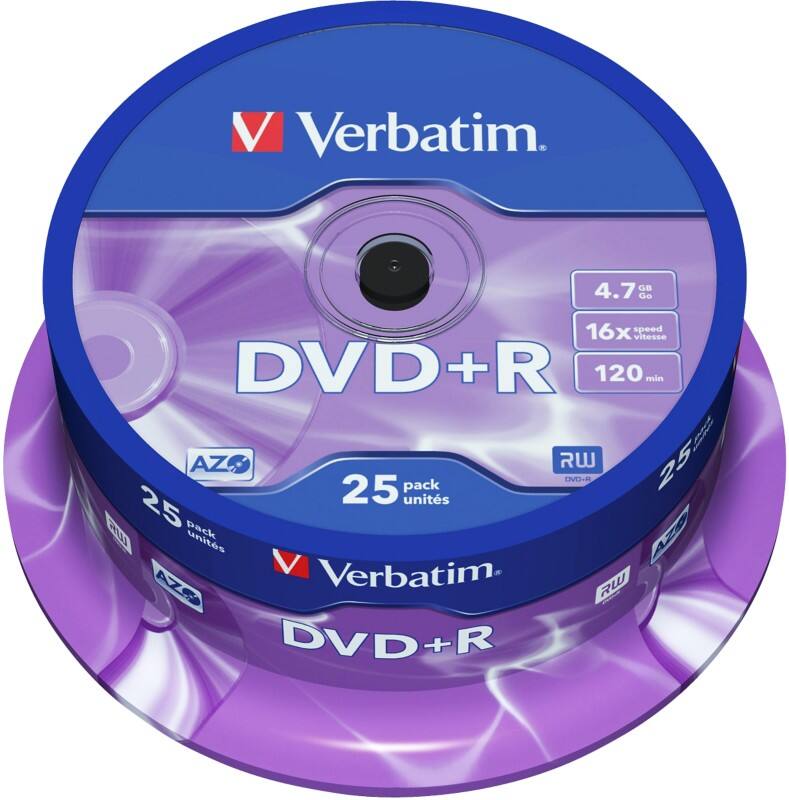 Verbatim DVD+R 4.7 GB 25 Stuks