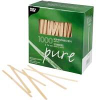 Touillettes PAPSTAR 14 cm Bois Brun 1000 Unités