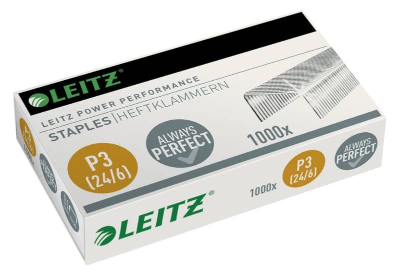 Leitz Power Performance P3 Nietjes 24/6 55700000 Gegalvaniseerd staal Zilver 1000 Nietjes