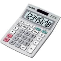 Casio Bureaurekenmachine 8 -cijferige display Zilver Batterij, Zonne-energie MS-88ECO