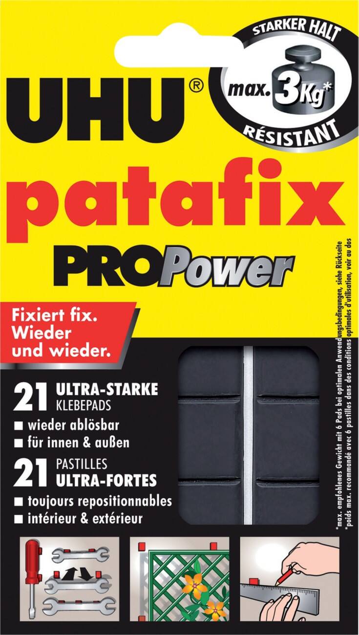 Pastilles adhésives UHU Patafix PROPower Noir 21 Unités