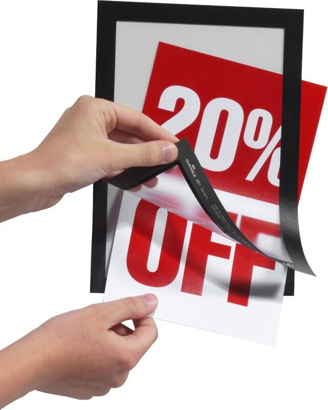 DURABLE Magnetische lijsten Duraframe Zwart 487101 A5 2 stuks