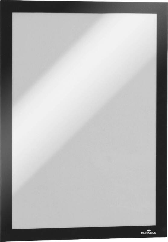 DURABLE DURAFRAME A4 Displayframe Zelfklevend, Magnetisch Zwart Klevend PVC (Polyvinylchloride) 487201 23,4 (B) x 0,6 (D) x 32,6 (H) cm 2 Stuks