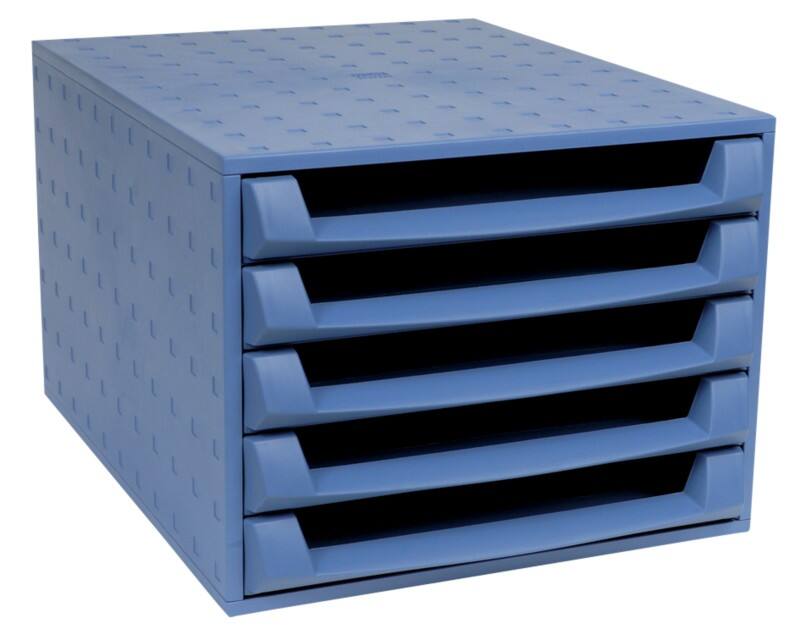 Module de classement Exacompta Forever PP (Polypropylène) Bleu 5 Tiroirs 28,4 x 38,7 x 21,8 cm A4+
