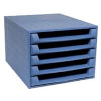 Exacompta Ladenkastje 5 lades The Box 221101D Polypropyleen Kobaltblauw 28,4 x 38,7 x 21,8 cm