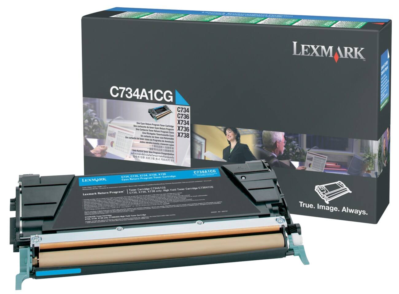 Toner C734A1CG D'origine Lexmark Cyan
