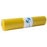 Sac-poubelle LDPE Premium Déchets courants DEISS 120 l Jaune PE (Polyéthylène) 60 microns 25 Unités