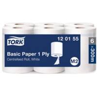 Tork 100% Gerecycled Centrefeeddispenser M2 Centerfeed 1-laags 0,561 m 120155 6 Rollen à 300 m
