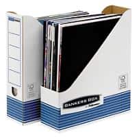 Porte-journaux Bankers Box Carton A4 Blanc, bleu 10 Unités 316 x 81 x 263 