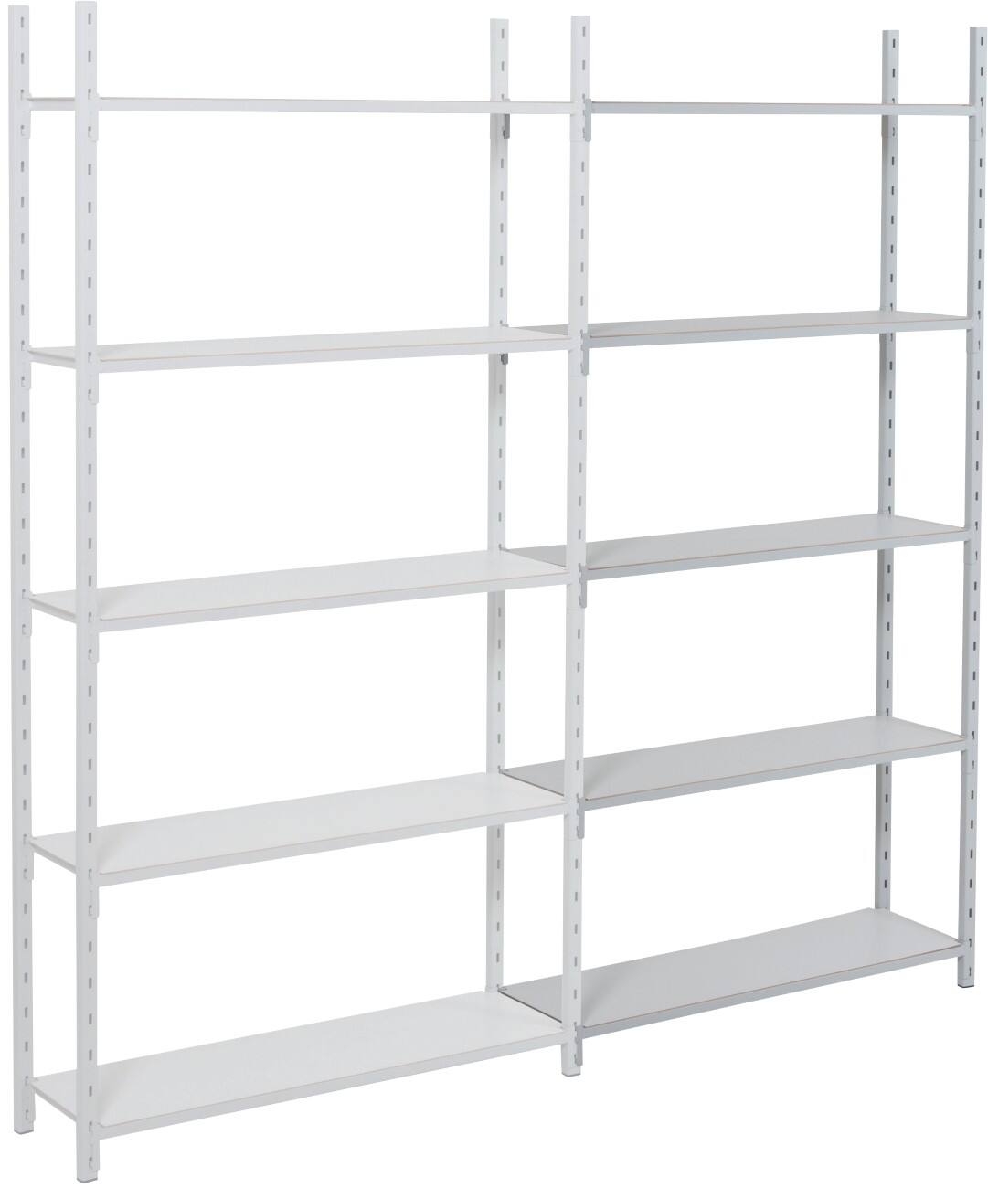 MANORGA Schapuitbreiding 5 Planken Gegalvaniseerd staal 1,000 x 300 x 2,000 mm Grijs