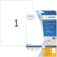 Étiquettes HERMA 4375 adhésif A4 Transparent 210 x 297 mm 25 Feuilles de 1 Étiquettes