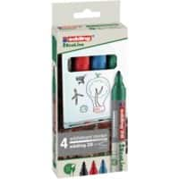 edding EcoLine 28 Whiteboard-marker Kleurenassortiment Medium Ronde punt 1,5 - 3 mm 4 Stuks