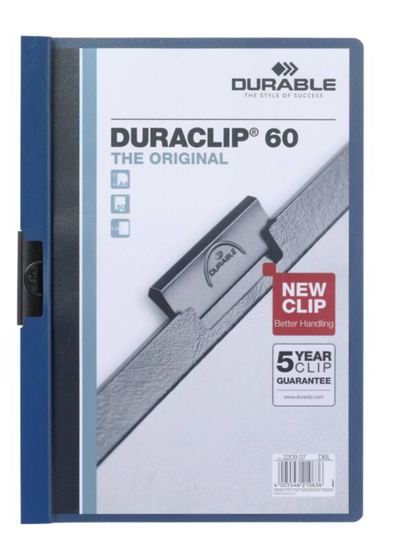Farde à clip DURABLE Duraclip A4 Bleu PVC Dos :