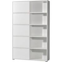 Armoire semi ouverte GERMANIA 4037 Blanc, imitation chêne 1200 x 350 x 1960 mm