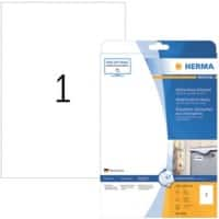 HERMA Etiketten 4866 Klevend A4 Wit 210 x 297 mm  10 Vellen à 1 Etiketten