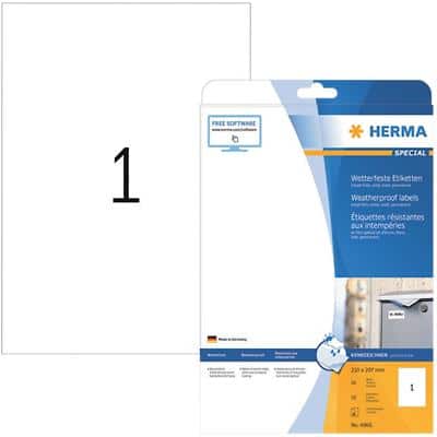 HERMA Speciale etiketten 4866 Transparant 210 x 297 mm 10 Vellen à 1 Etiketten