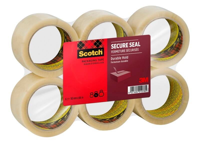 Scotch Secure Seal Verpakkingstape Transparant Sterk 50 mm (B) x 66 m (L) PP (Polypropyleen) 56 micron 6 Rollen