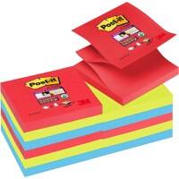 Z-Notes Post-it Super Sticky 76 x 76 mm Assortiment 12 Blocs de 90 Feuilles