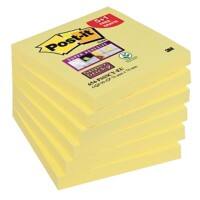 Post-it Super Sticky Notes 76 x 76 mm Kanariegeel Vierkant Blanco 6 blokken à 90 Vellen