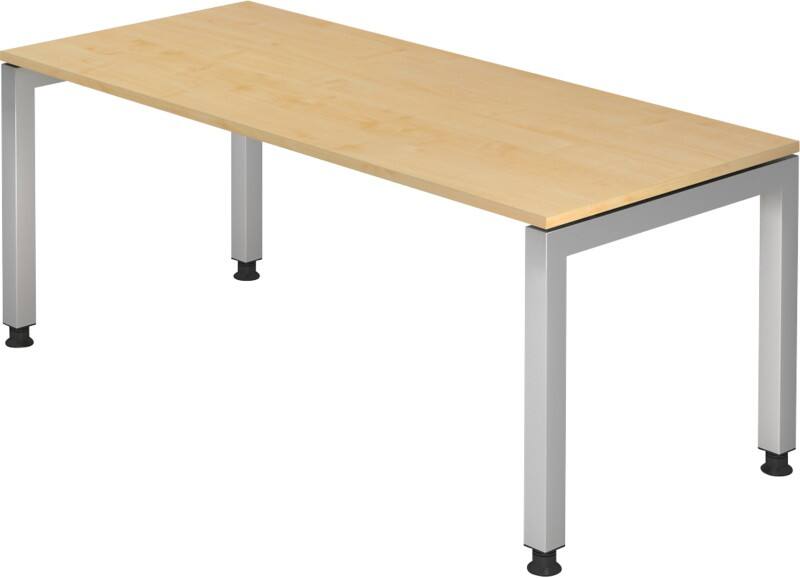 Bureau Hammerbacher J Series VJS Hauteur ajustable Rectangulaire Érable 4 pieds métalliques 1800 (L) x 800 (P) x 760 (H) mm Acier, Aggloméré