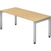 Hammerbacher J Series VJS Hoogteverstelbaar Bureau Rechthoekig Ahorn 4 metalen poten 1.800 (B) x 800 (D) x 760 (H) mm Spaanplaat, Staal