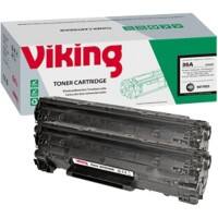Viking 36A compatibele HP tonercartridge CB436A zwart duopak 2 stuks