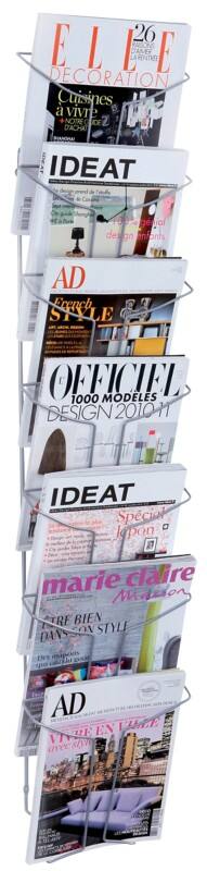 Porte-brochures A4 Alba Argenté DDFIL7M 25 x 13 x 112 cm