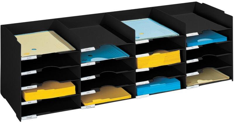 Module à tiroirs Paperflow 4 x 5 compartiments Polypropylène Noir 897 x 304 x 313 mm