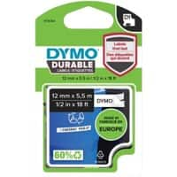 Dymo D1 1978364 Authentiek Durable Labeltape Zelfklevend Zwart op wit 12 mm x 5,5 m