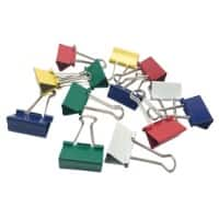 Viking Papierklemmen Foldback Clips 32 mm Rood, geel, blauw, groen, wit 40Mn, metaal 50 Stuks