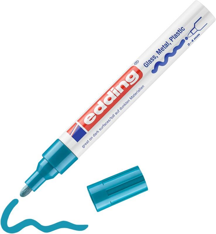 edding 750 Permanent Lakmarker Blauw Medium Ronde punt 4 mm