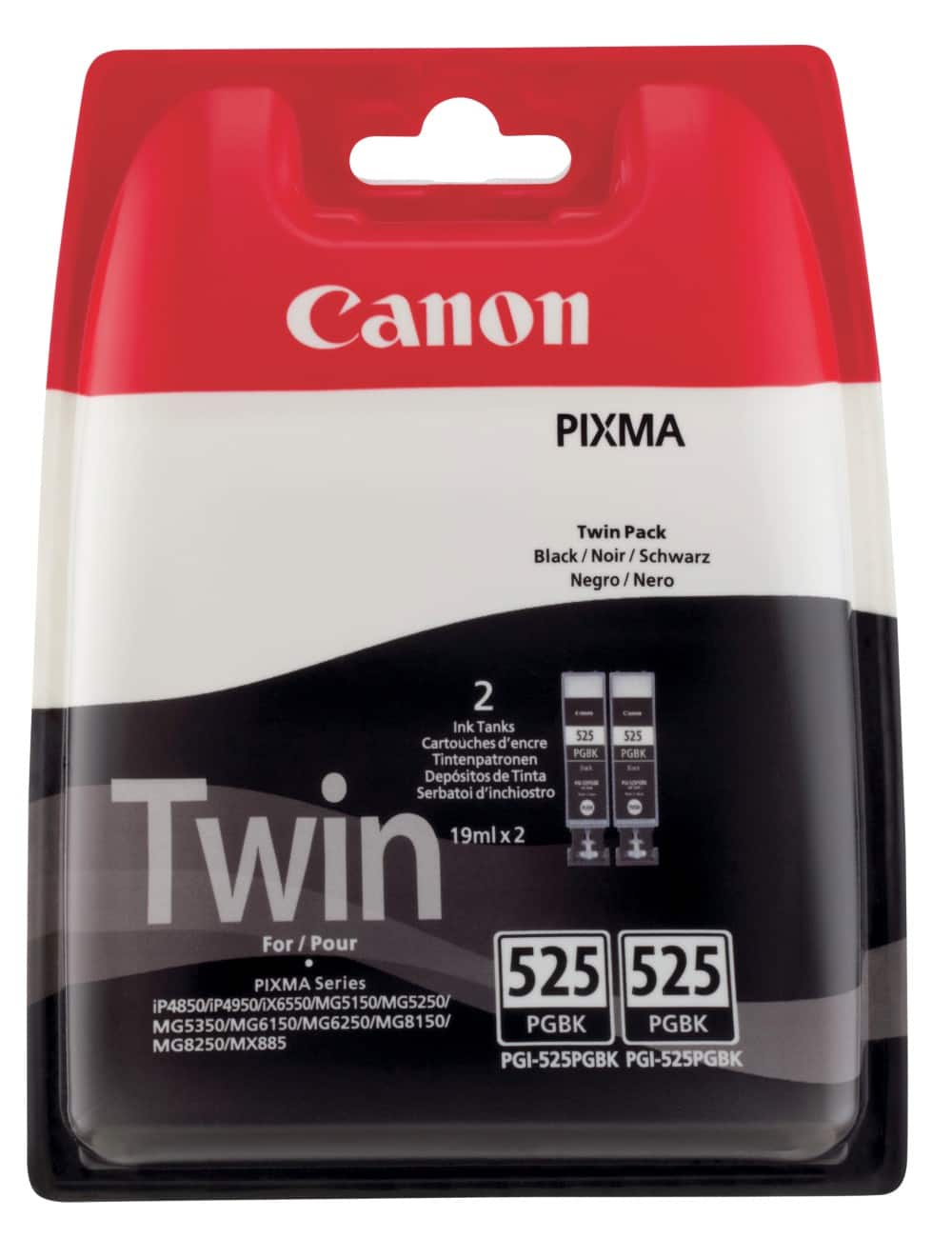 Cartouche jet d'encre Canon D'origine PGI-525PGBK Noir 2 Unités